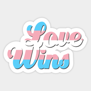 Love Wins Trans Pride Flag Sticker